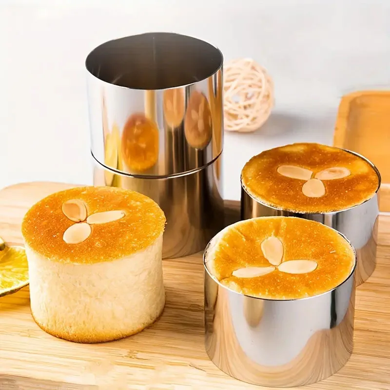 جولة الفولاذ المقاوم للصدأ موس قالب الكعكة أدوات الخبز-صنع كعكة أداة زخرفة المعجنات كعكة موس قالب الكرة السوشي أداة المطبخ #1