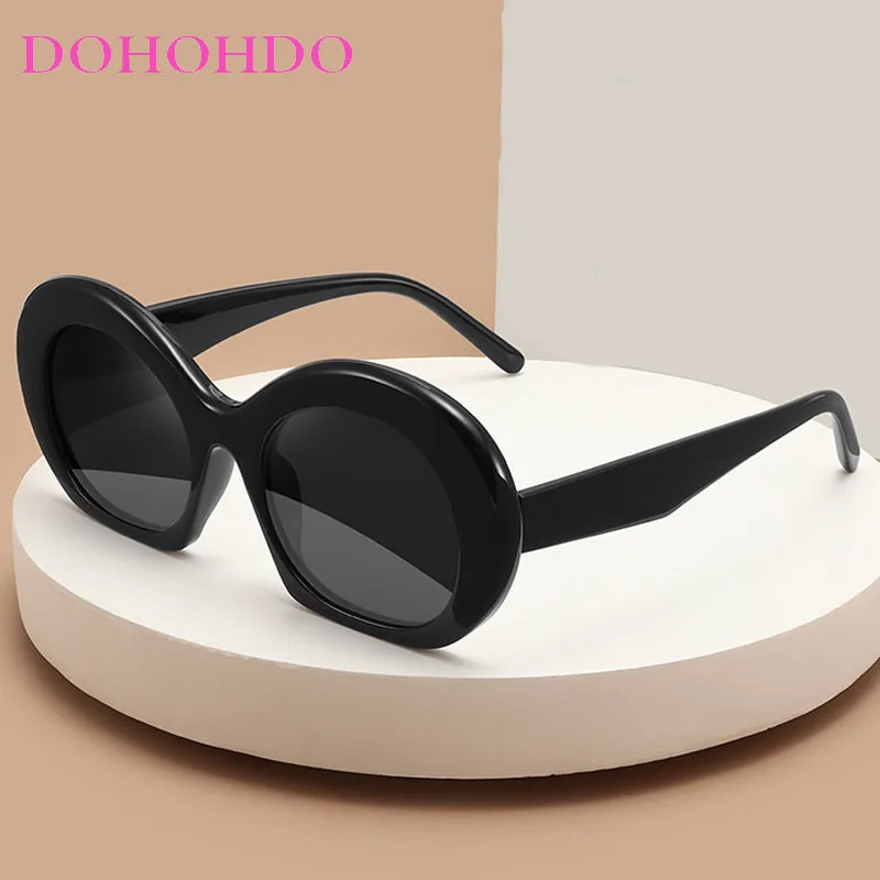 

DOHOHDO 2025 Brand Oversized Oval Y2k Sunglasses Women Men Thick Frame Sun Glasses 2000s Retro Eyewear Gafas de sol para mujeres