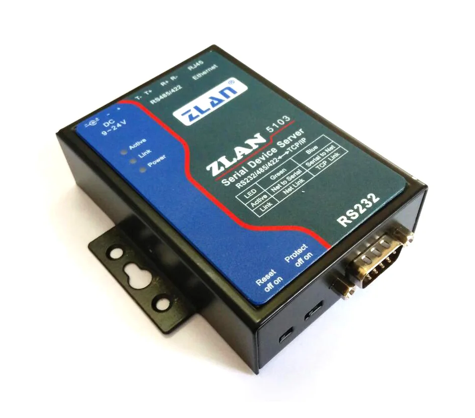 ZLAN5103 RS232 RS485 RS422 to Ethernet Serial Device Server RJ45 TCP IP LAN Converter