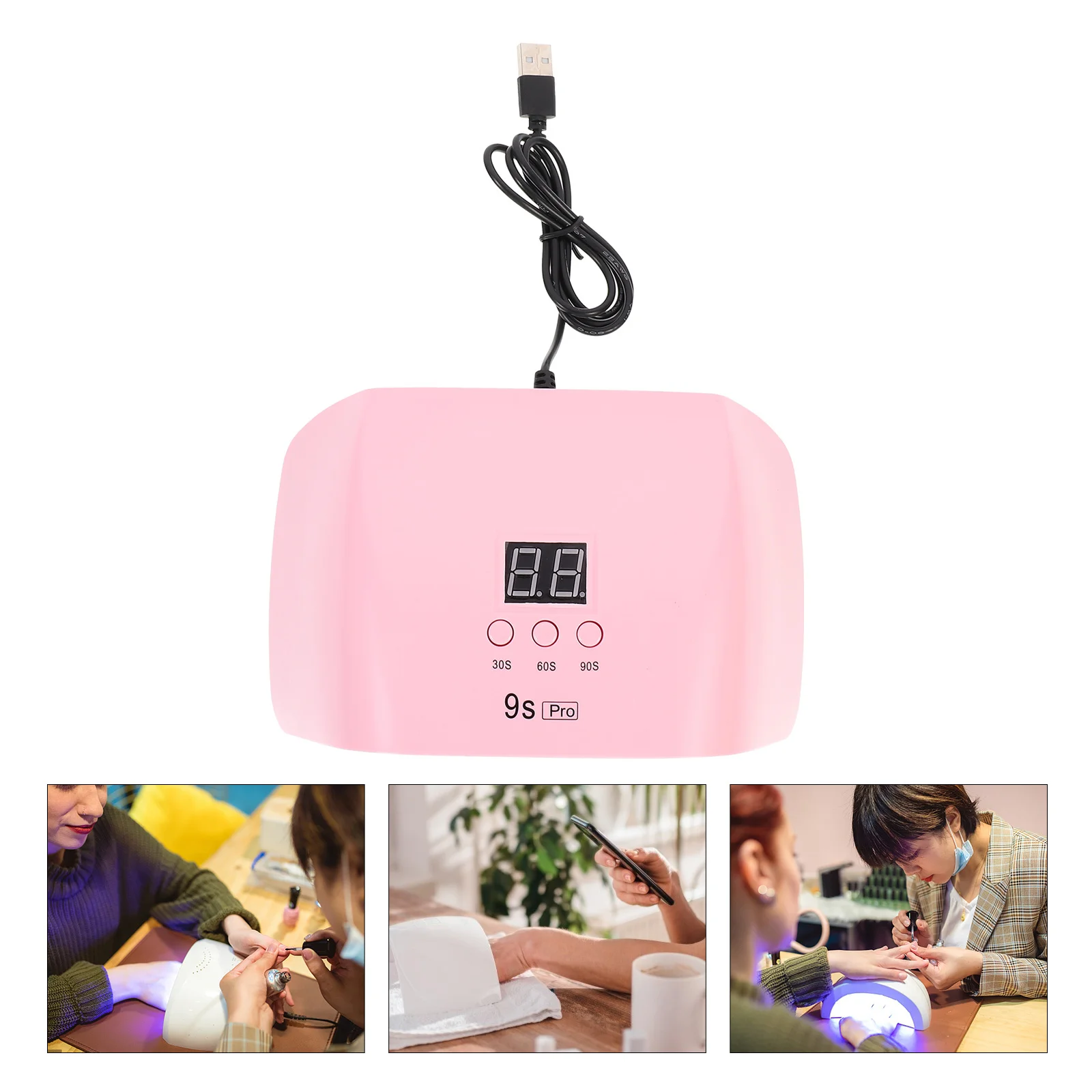 LED-nageldrooglamp manicurelamp gel nageldroger 3-timers eenvoudig te gebruiken daglicht niet-ultraviolette manicurelamp