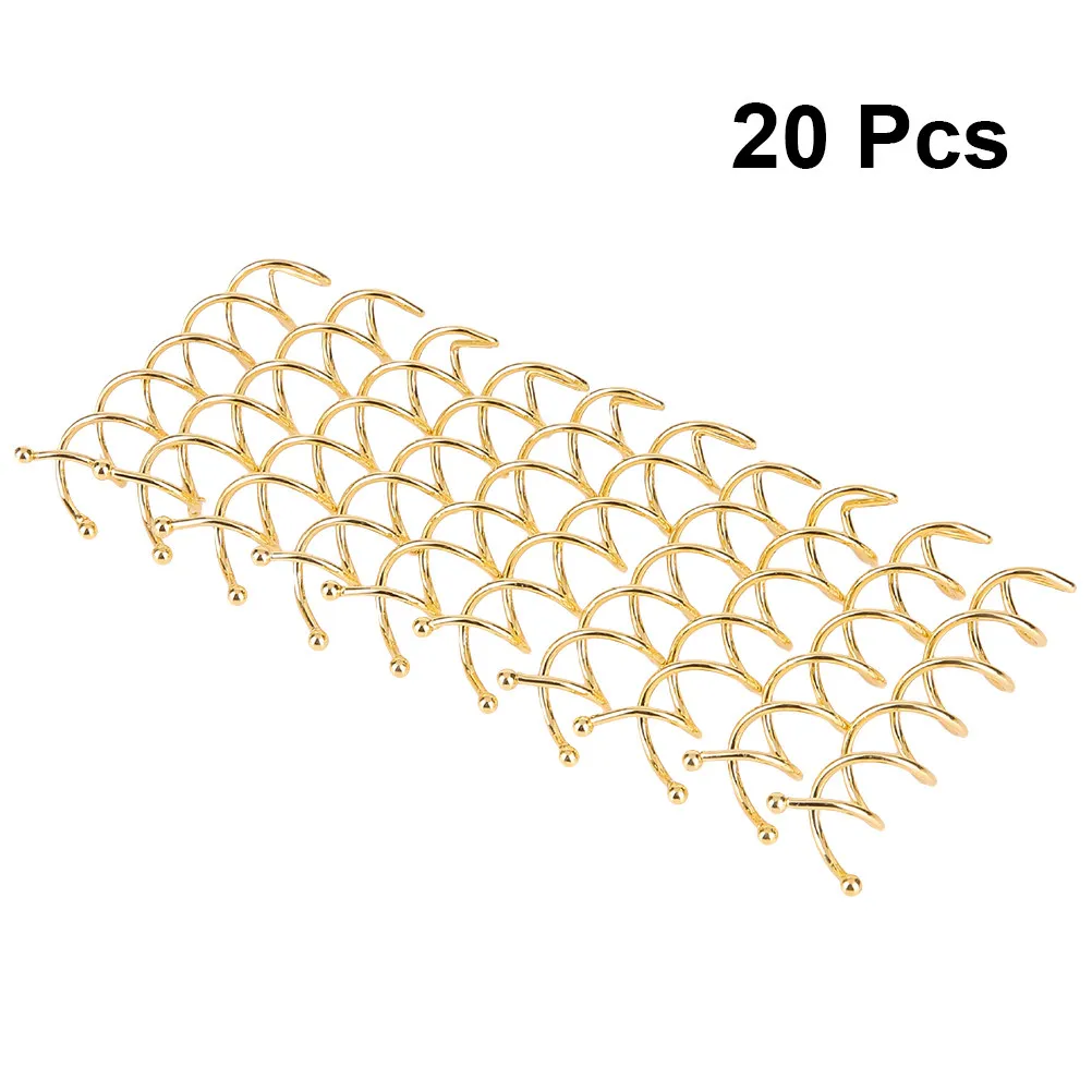 

20Pcs Simple Spiral Hairpins Metal Hair Twists Easy to Use Bun Maker for Women Girls Fashion Wedding Hairstyling Tools Golden