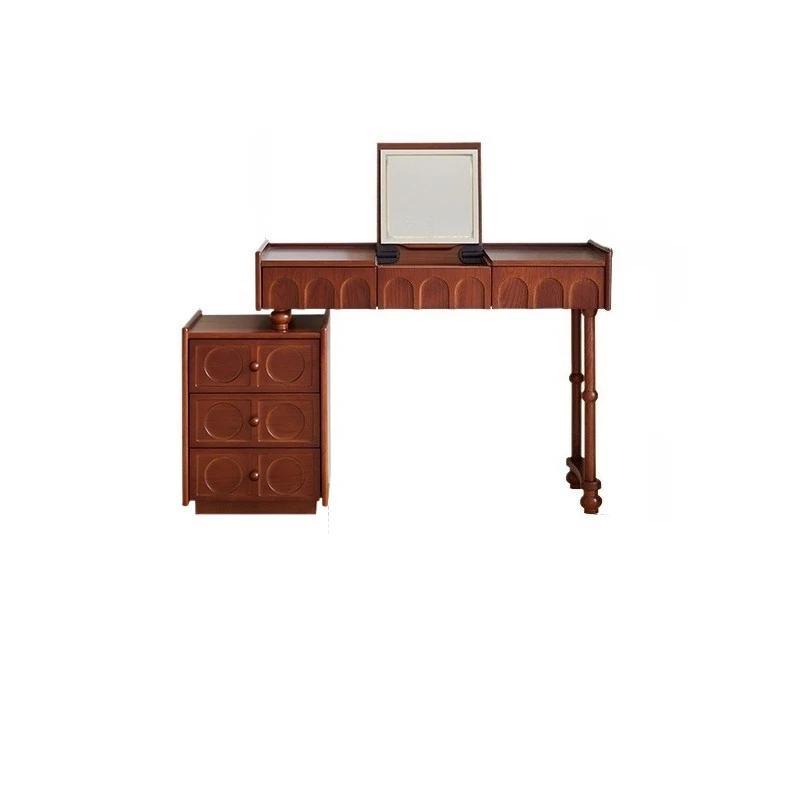 

Откидной комод, комод, встроенный с зеркалом, спальня, шкаф для хранения из массива дерева, столик для макияжа