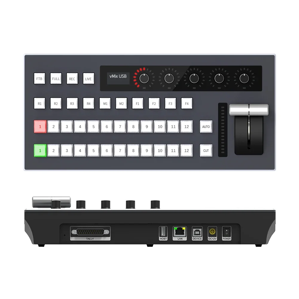 2024 novo painel de controle do switchboard atem 12 canais teclado de vídeo transmissão vmix switcher para streaming ao vivo