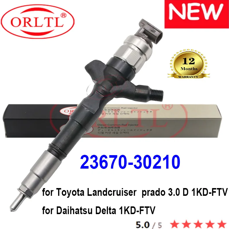 

ORLTL NEW 23670-30210 095000-7360 Common Rail Fuel Injector 2367030210 23670 30210 for Toyota Landcruise prado 3.0 D 1KD-FTV