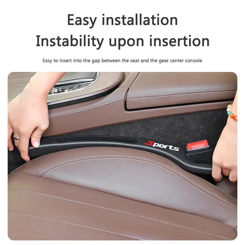 2 قطعة مقعد السيارة الفجوة حشو المنظم مقاوم للماء مقعد السيارة الفجوة التوصيل قطاع مع 2 الأخاديد مقعد الفجوة تخزين اكسسوارات السيارات الداخلية