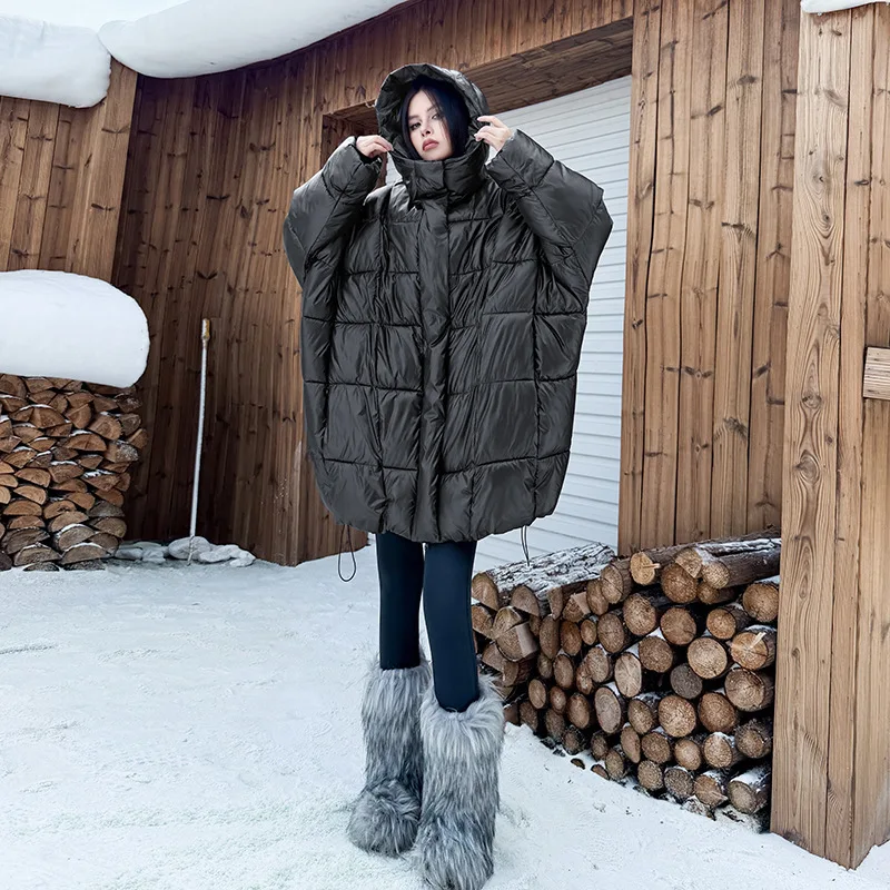 

Женская теплая хлопковая куртка с капюшоном, зимняя новинка, повседневная свободная верхняя одежда свободного покроя с капюшоном, персонализированная верхняя одежда Long Sve Ciwalk