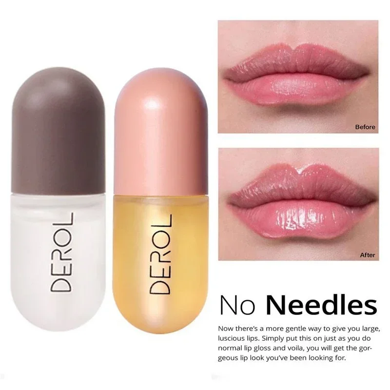 

2Pcs/Set Natural Lip Plumper Hydrating Reduce Fine Lines,Day Night Lips Care Serum