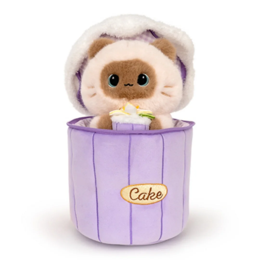 

21 см супер милый торт, мороженое, сиамская кукла-кошка, креативные плюшевые игрушки для кошек, подарок на день Святого Валентина для подруги и детей