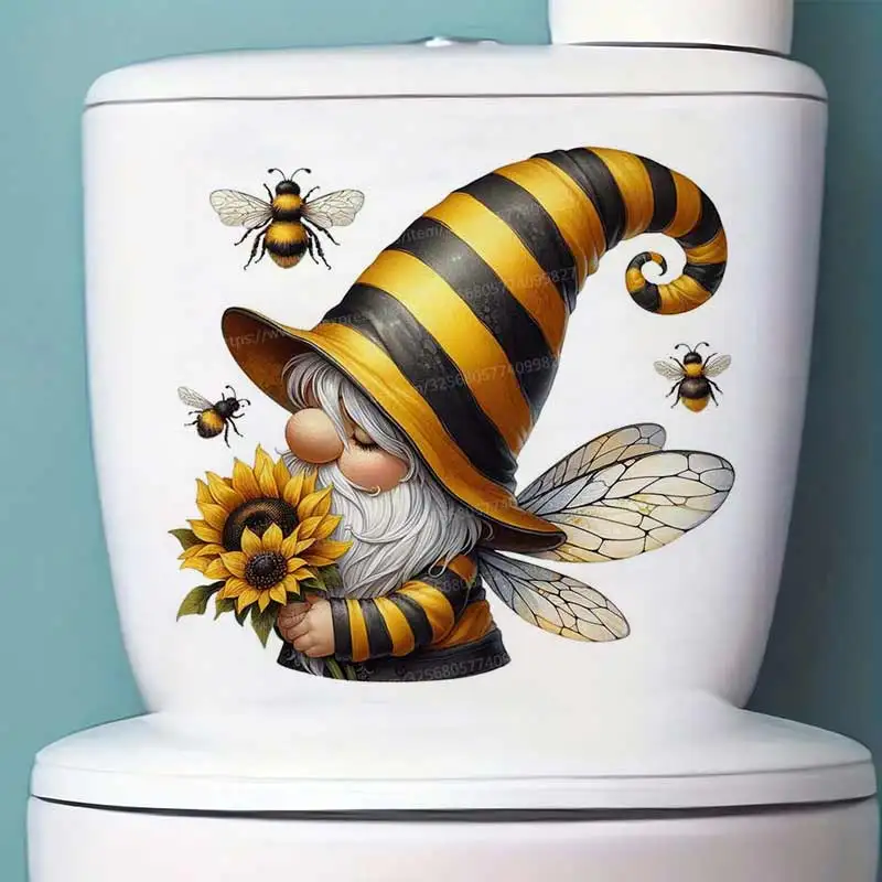 

Bee Dwarfs Wall Sticker Bathroom Toilet Decor Living Room Cabinet Refrigerator Home Decoration Waterproof Decals Stickers S801