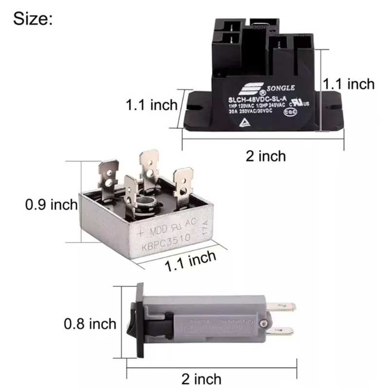 Golf Car 48 Volt Charger Repair Kit, for Club Car Powerdrive 2 # 22110