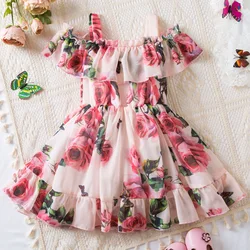 Summer Dress For Girls 2 3 6 Yrs 2024 New Casual Baby Clothes Birthday Party Princess Chiffon Dress Tule Summer Kid Clothes