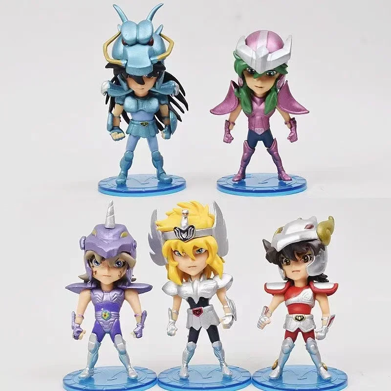 5 teile/los Anime Saint Seiya Ritter des Tierkreises Shiryu Shun Jabu Hyoga PVC Action figur Sammlung Modell Spielzeug Geschenke