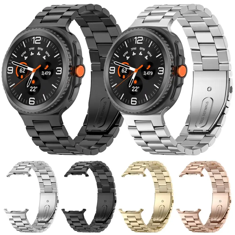 Samsung Galaxy Watch8 / Watch8 Classic用 スリービーズ ステンレススチール製時計バンド