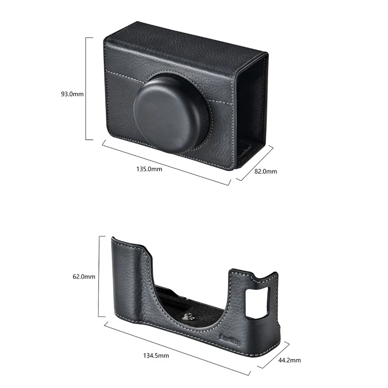 Kit de meia capa de couro SmallRig para câmera FUJIFILM X100VI com alça de ombro, botão de liberação do obturador de sapata -4558/5622