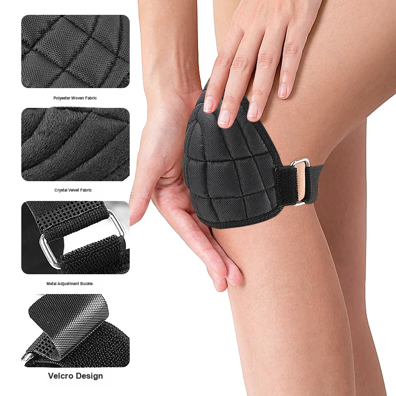 Dance Sponge Knee Pads Adjustable Protective Knee Supports for Kneeling Dancing Yoga Outdoor Sports Activities