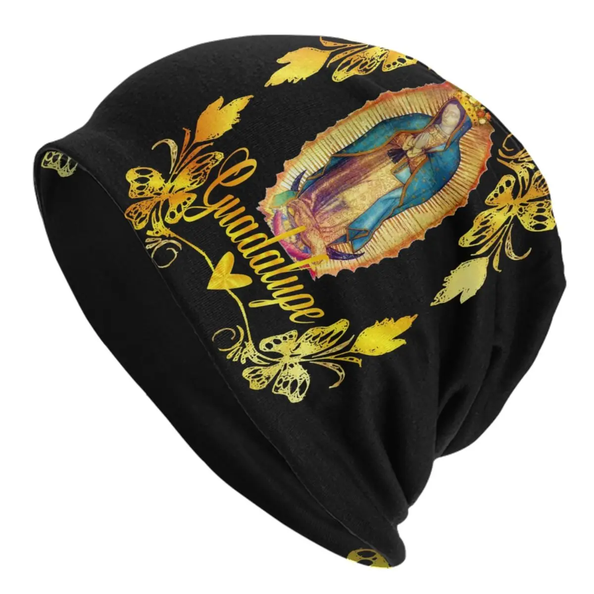 Our Lady Of Guadalupe Virgin Mary Bonnet Hat Knit Hats Cool Unisex Mexican Virgen Maria Winter Warm Skullies Beanies Caps