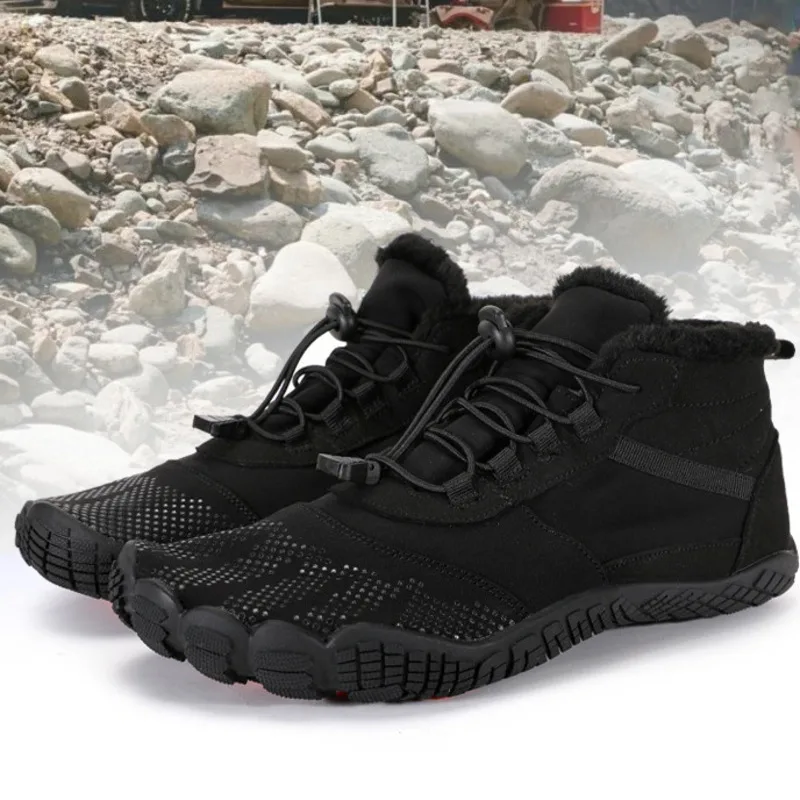 Comfortable Men's Shoes, High Top Cotton Shoes, Hiking And Travel Shoes, Men's Plush Insulated Snow Boots,