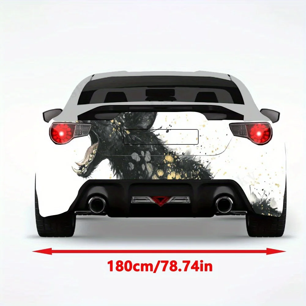 Powerful Black Wolf Car Sticker,Automotive  Car Vinyl Wraps for Decoration and Protection-Waterproof Self - Adhesive Vinyl Decal