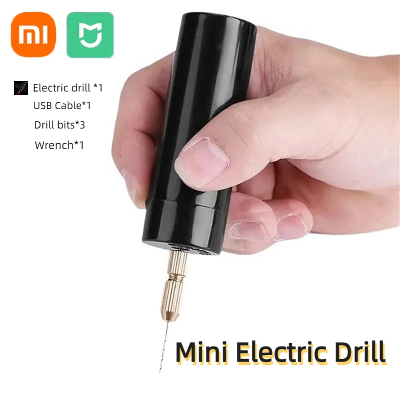 Xiaomi Handheld Mini Drill DIY Electric USB Drill Pearl Manual Drilling Hole Punching Holes Pen Shape Electric Grinder Tools