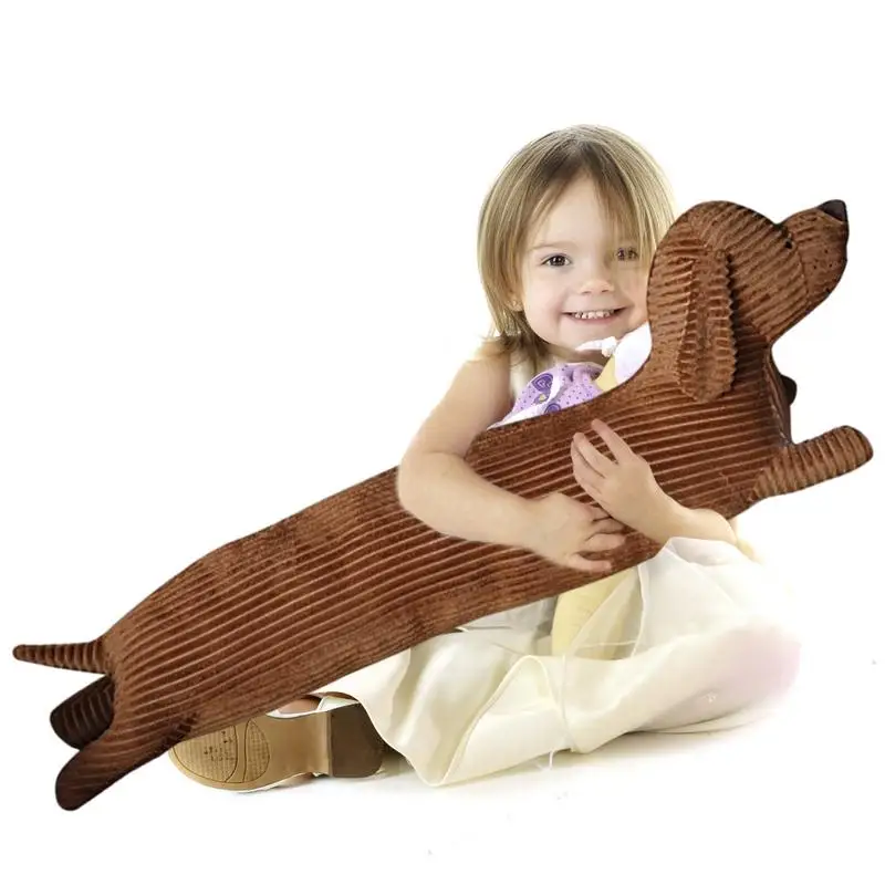 55/70cm Dachshund Dog Shape Plush Pillow Life like Stuffed Throw Cushion For Sofa Chair Home Decoration Long Dog Pillow Gift