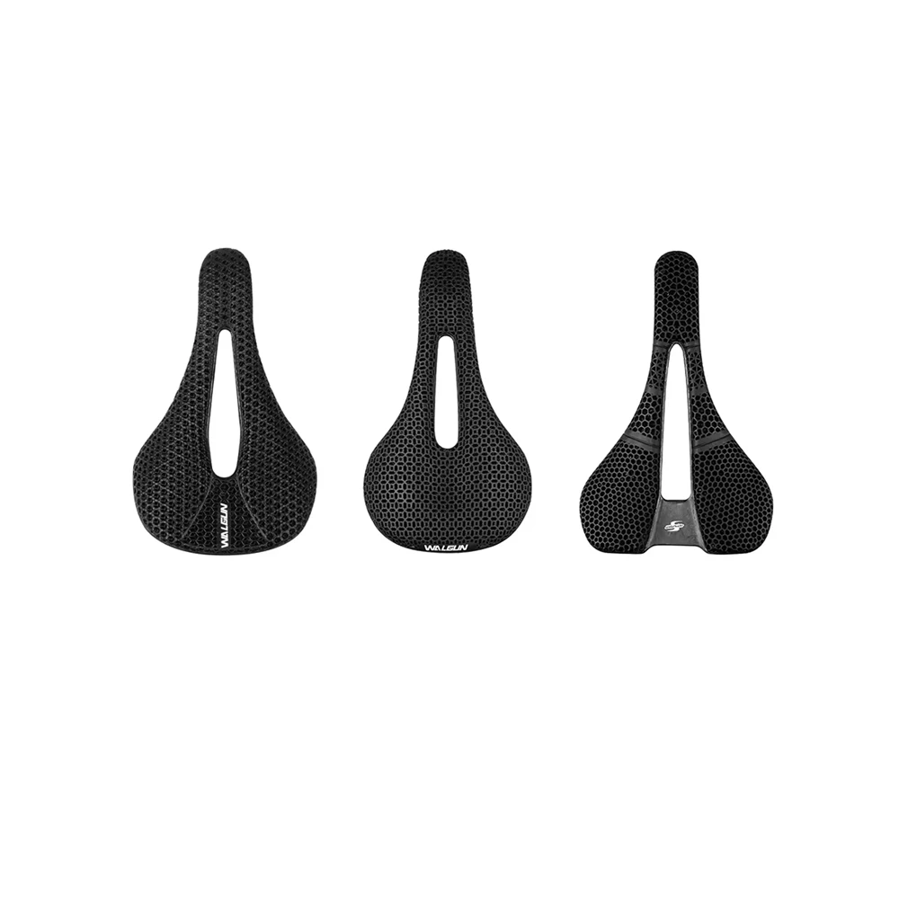 AliExpress WALGUN Carbon 3D Printed Bicycle Saddle Ultralight MTB Gravel Road Bike Seat Cycling Parts 143mm 155mm Seating Cushion Bike Accessories
