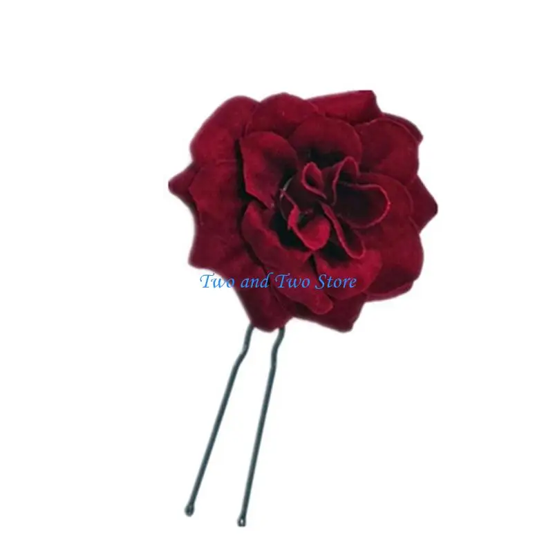 HX6F Realistic Flower Bridal Hairpin For Weddings Anniversaries And Parties