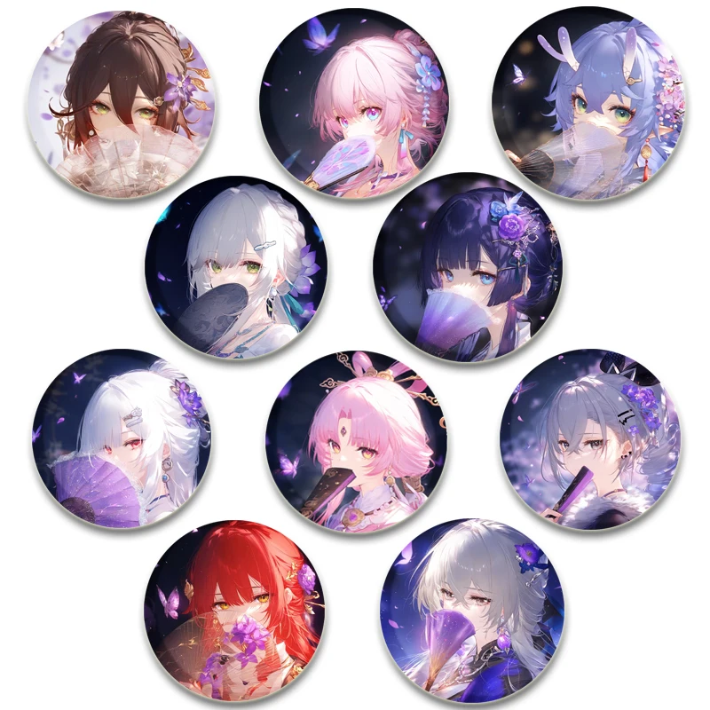 Anime Honkai：Star Rail Button Pins Stelle Caelus Cartoon Badge Round DIY Creative Brooches for Backpack Jewelry Accessories Gift