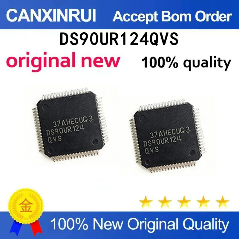 

(5-100 PCS) Brand new original DS90UR124QVS DS90UR124 SMT TQFP-64 spot chip IC