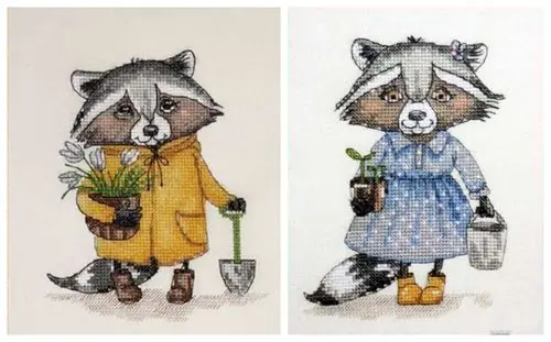 Horticultural Fox Needlework for Embroidery,DIY, Unprinted Arts, Cross Stitch Kits Set, Cross-Stitching