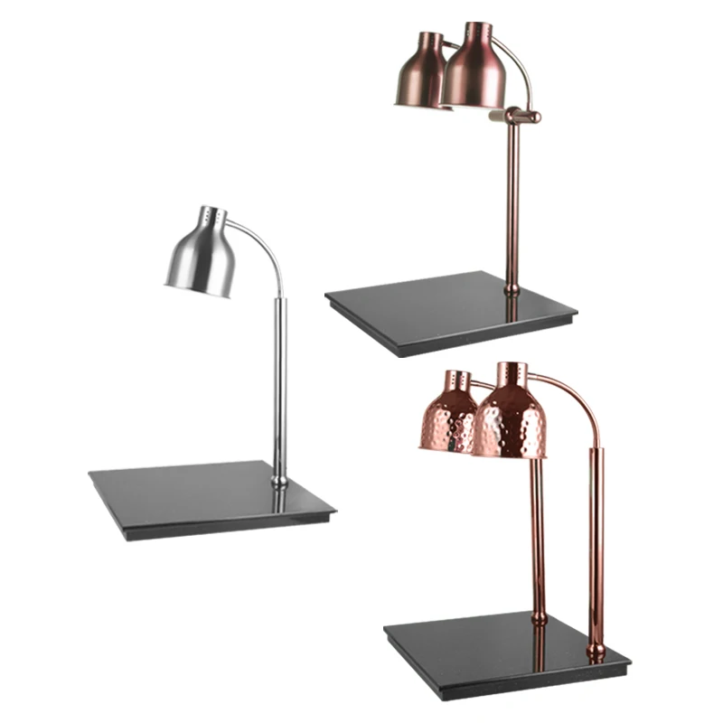 Airuisi Rose Gold Electric Food Heater Luxury Self-Service Stainless Steel Stove Square Square Heating Lamp for Cooking Food
