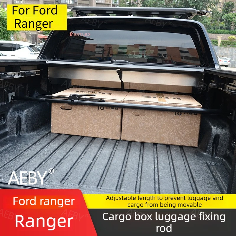 

For Ford Ranger 2022-2026 Fixed cargo pole adjustable heavy duty anti-slip,Partition,Fixed anti-roll bar,rear cargo box
