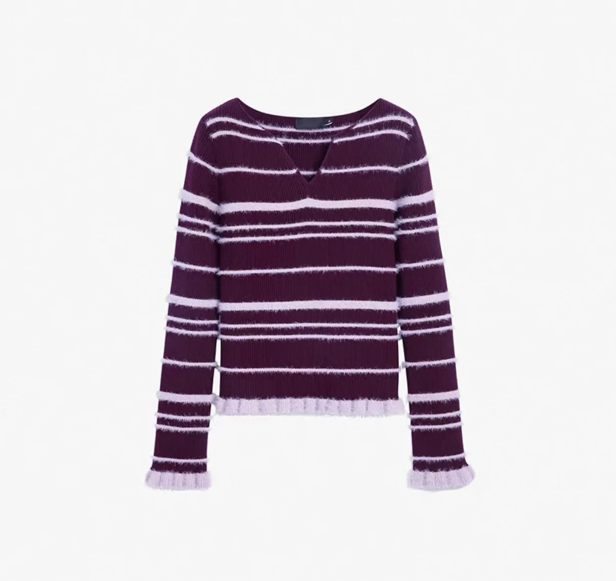 Europäisches und amerikanisches Herbst-/Winter-Neuprodukt: Spanischer, leichter, luxuriöser Damen-Strickpullover mit bedruckter Stickerei und Rundhalsausschnitt – Detail 3