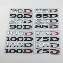 For Tesla MODEL 3 S X Y 75D 85D 90D 100D Rear Boot Trunk Tailgate Emblem Badge Sticker 3D Metal Car Styling Accessories