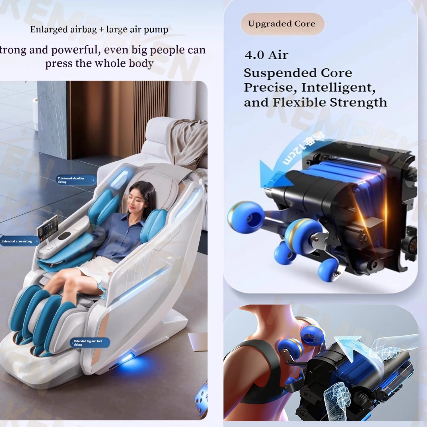 4.0 Air Suspension Massage Chair with SL Track | Deep Leg & Foot Scraping | Zero Gravity | Full Body Airbags