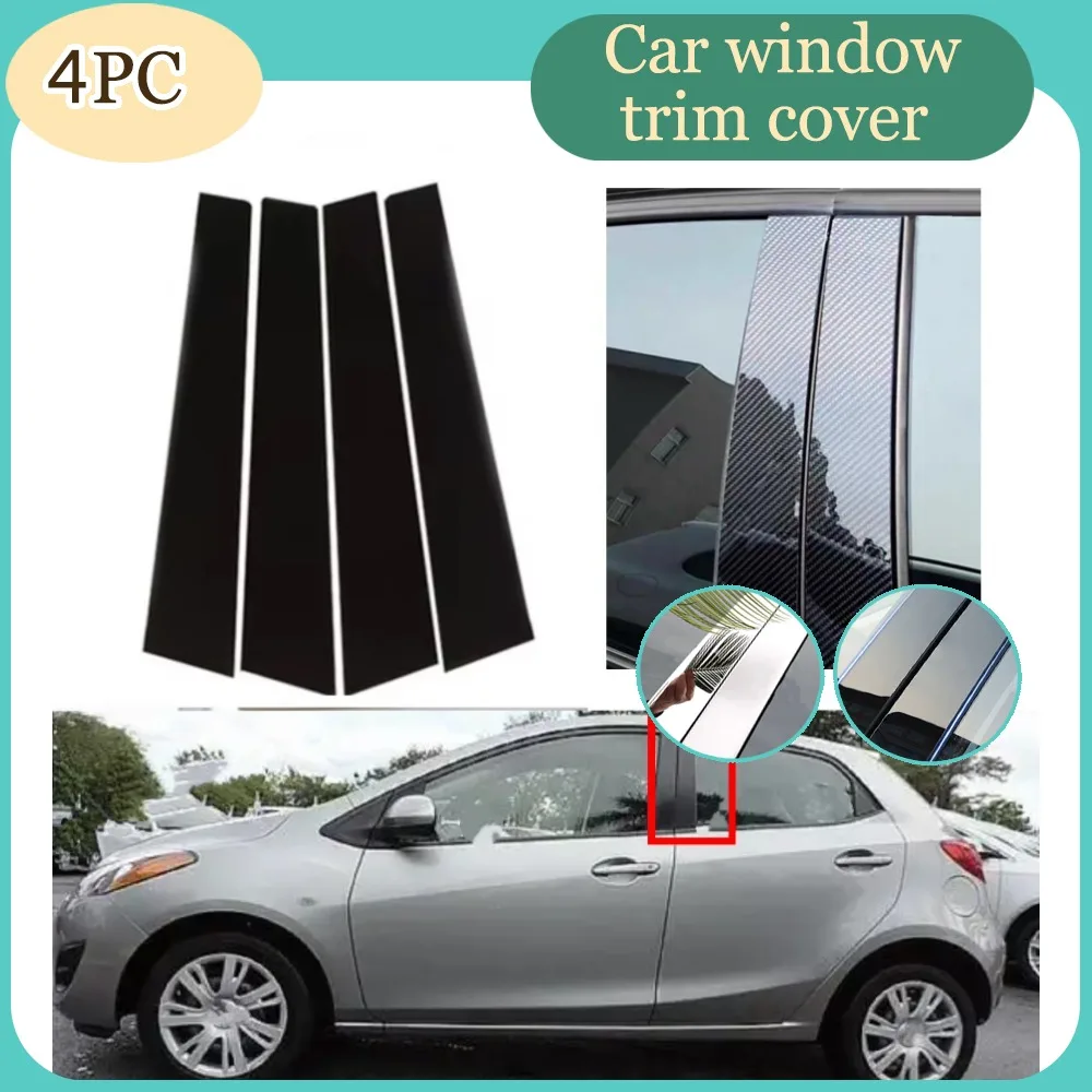 4Pcs Glossy Black P… - image