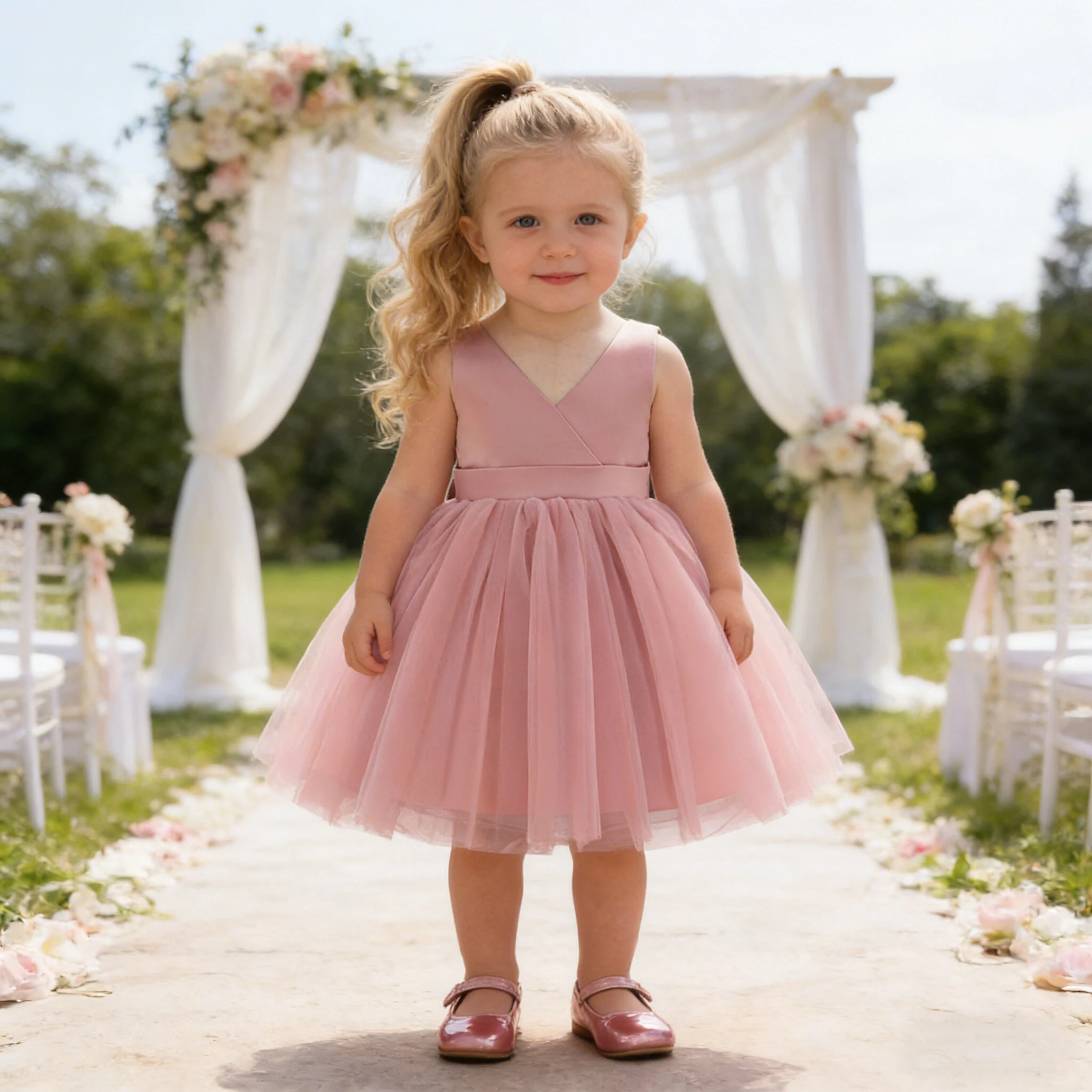 

Elegant Bow Princess Baby Girls Dress Toddler Lace 1st Birthday Baptism Party Wedding Bridesmaid Dresses Girl Christmas Costumes