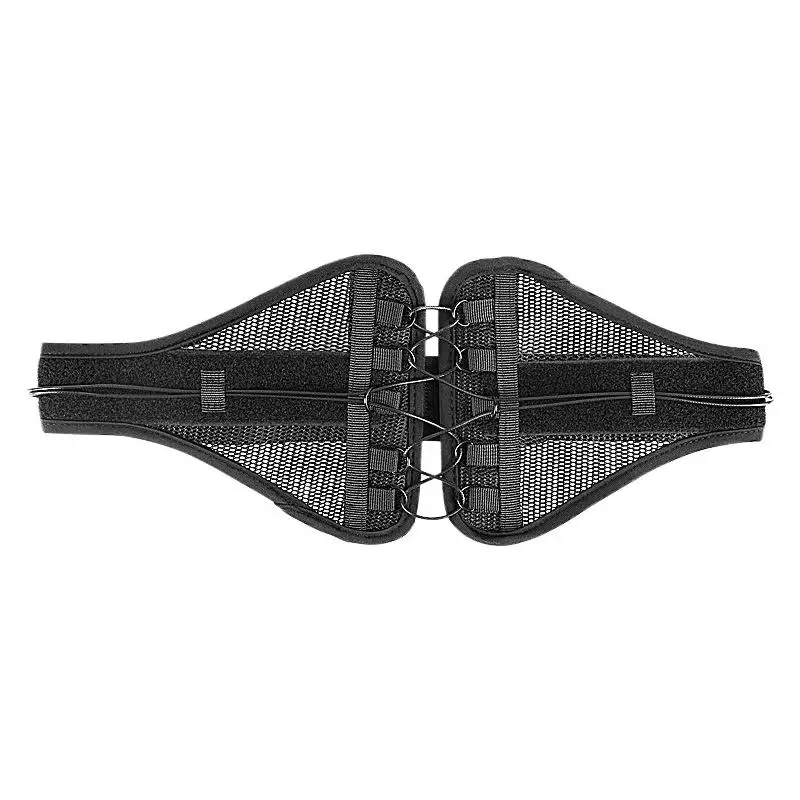 【R】Adjustable Lace Up Lumbar Support Belt Breathable Mesh Waist Brace For Back Pain Relief And Posture Correction