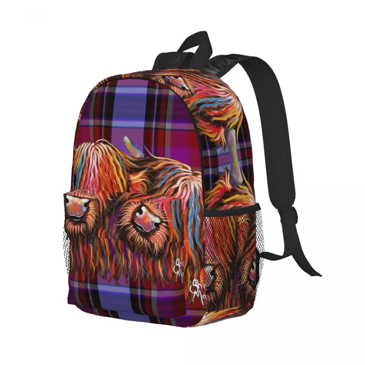 Sacs à dos animaux de vache Highland pour garçons et filles, cartable, sacs d'école pour étudiants, sac à dos de voyage, sac initié, grande capacité, mode