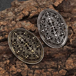 Classic Scandinavian Shield Brooch Nordic Celtic Viking Metal Brooch Men's Punk Amulet Pin Jewelry Christmas Gift