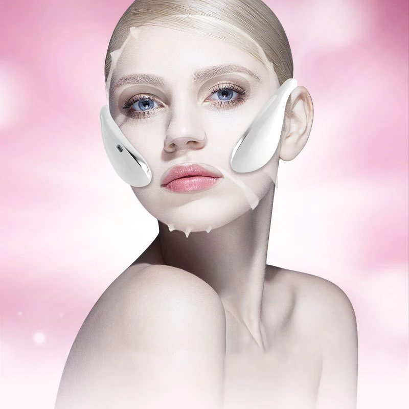 V face lifting duplo queixo redutor facial emagrecimento moldar pele aperto led dispositivos de luz pescoço massageador portátil