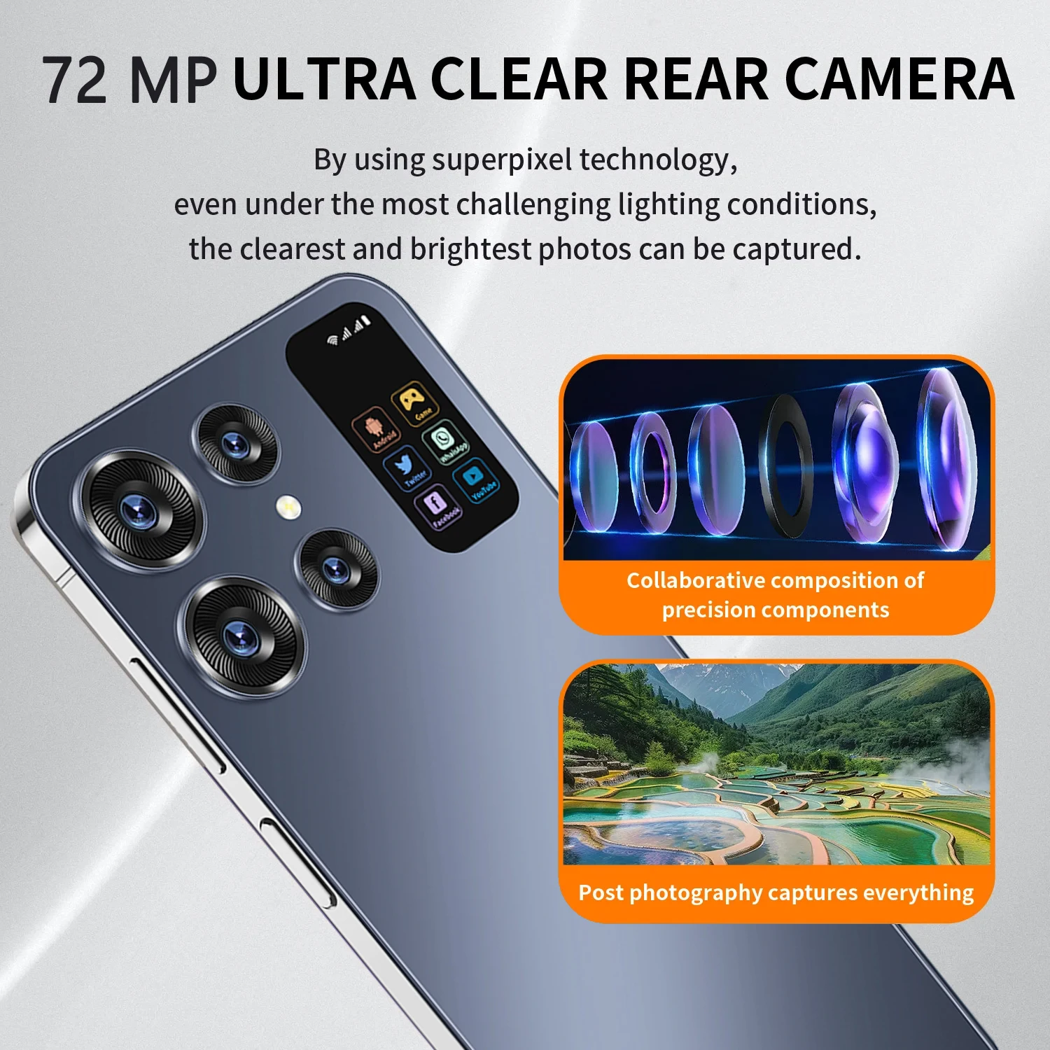 S26 Ultra 22 ГБ + 2 ТБ 7 0 дюйма Android 14 48 МП 72 аккумулятор 7000 мАч сеть 5G 10 Фото №6