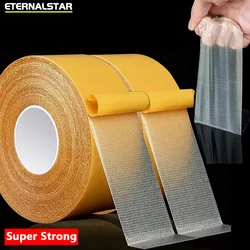 Super Strong Filament Tape Double Sided Adhesive Tape Heavy Duty Translucent Mesh Waterproof Traceless Powerful Grid Carpet Tape