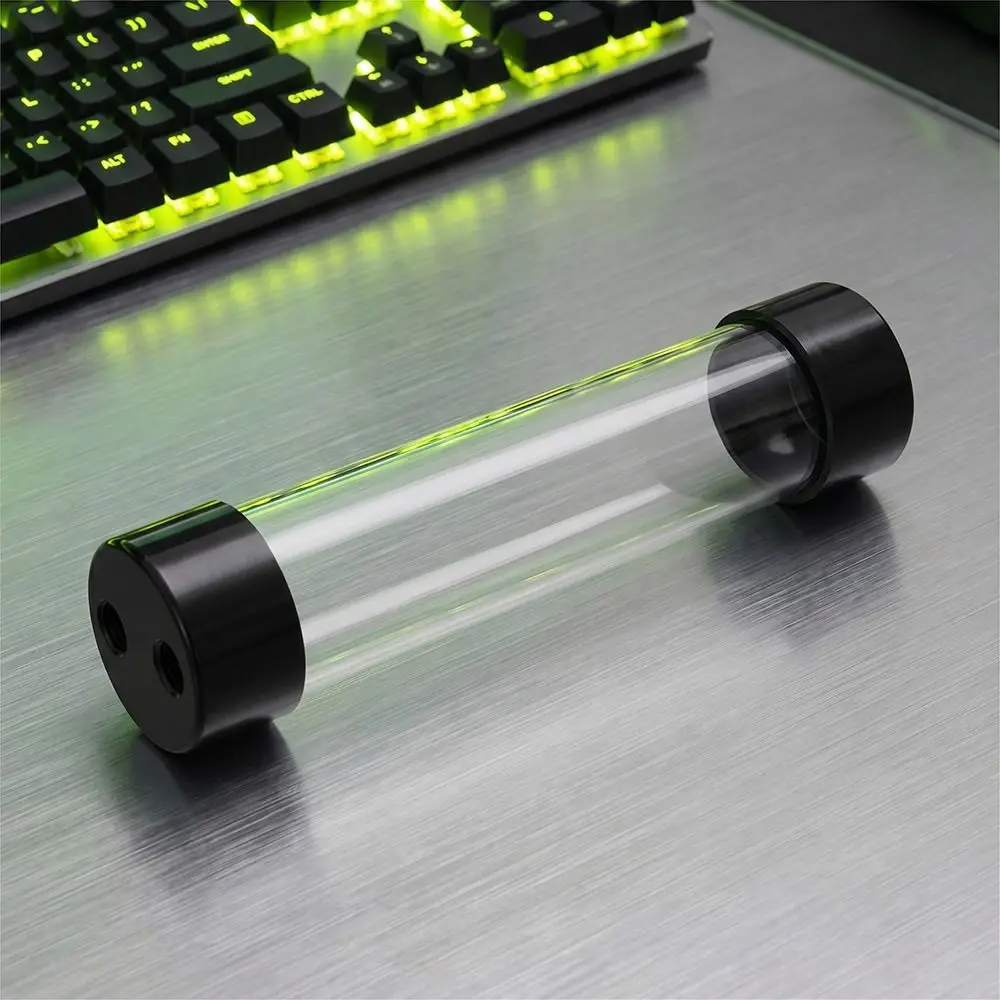 G1/4 Thread Computer Water Cooling Tank Clear 240mm Length Water Cooling Reservoir Cylindrical Liquid Cooling Tank view 4