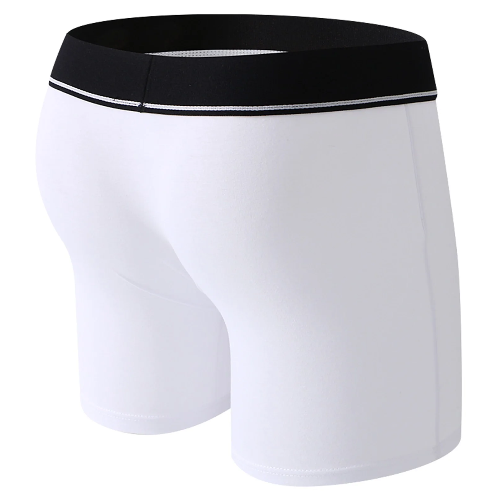 CLEVER-MENMODE Cockring Unterwäsche Männer sexy Boxershorts Baumwolle Schwanz Höschen öffnen Penis Beutel Loch Unterhose lange Boxershorts