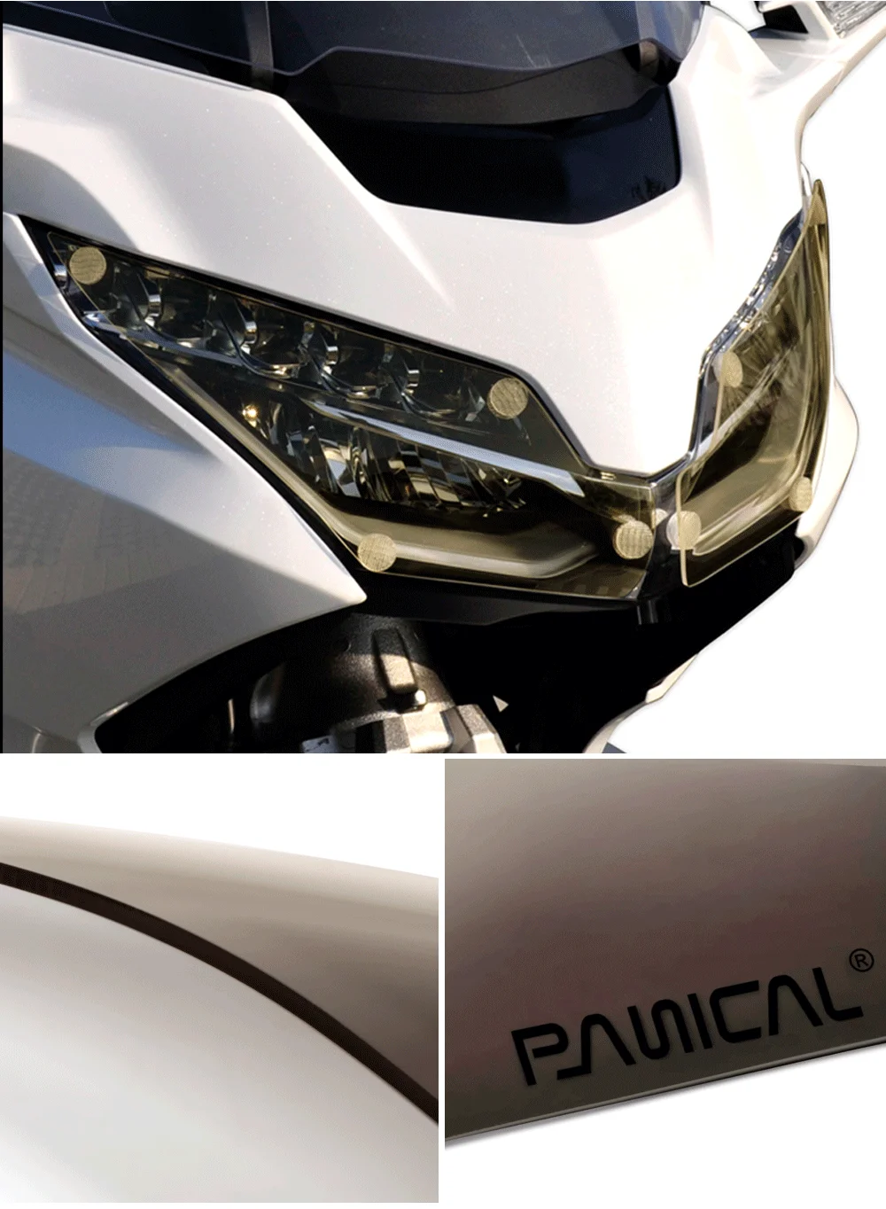 Panical Frontscheinwerfer-Schutzglas Orange Hellgrau Blau Transparent Für Honda Goldwing GL1800 GL180B F6B 2018-2026 – Detail 4
