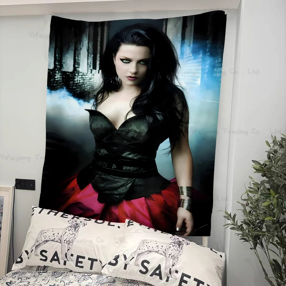 

Amy Lee E-Evanescence DIY Wall Tapestry Hippie Flower Wall Carpets Dorm Decor Wall Art Decor