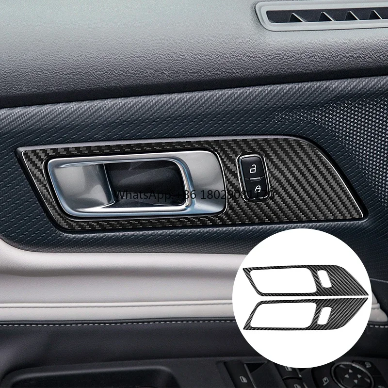 

Carbon Fiber Manufacturer Wholale Inner Door Handle Panel Frame Car Interior Trim For Mustang 2015-2025