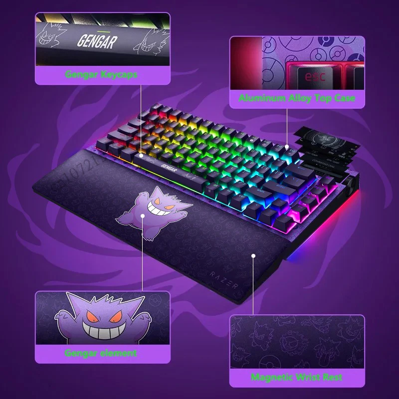 Razer Pokemon Gengar Edition BlackWidow V4 Pro 75% Wireless Hot