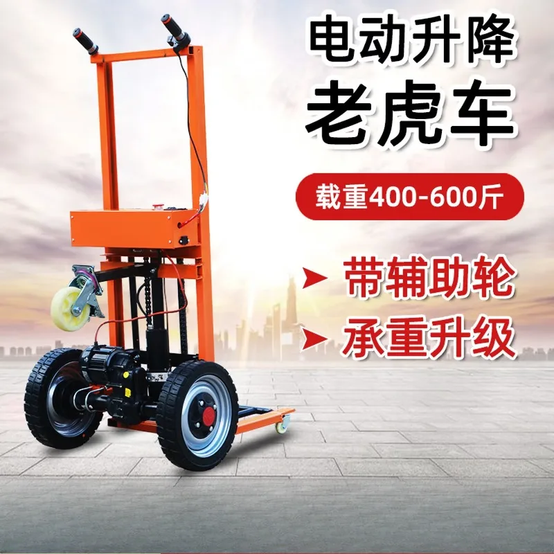 lifting small forklift, tiger car, electric walking loading and unloading truck, portable warehousing, logistics and handling view 4