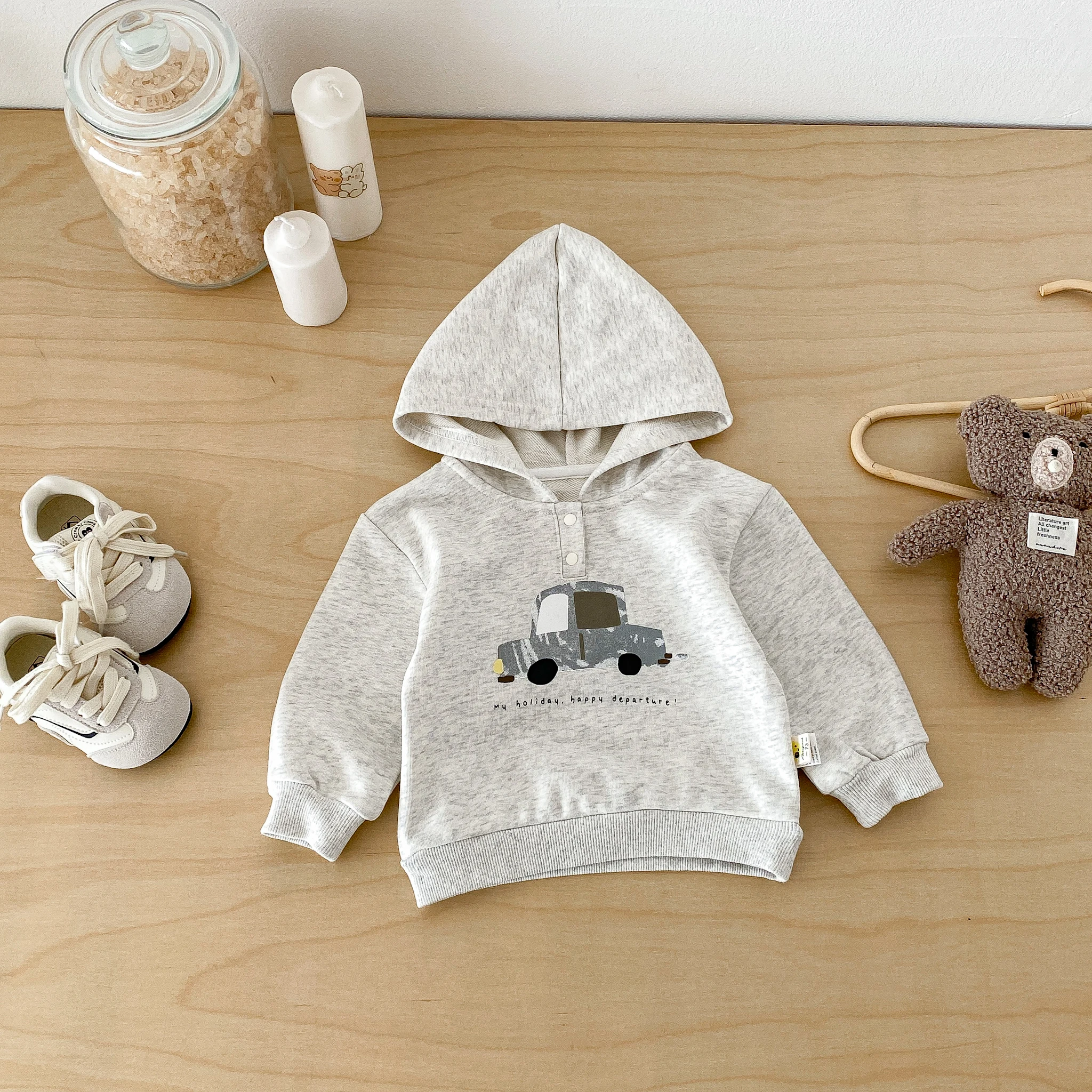 Spring and Autumn Hooded Pullover 2026 New Style Boys' cartoon Casual Loose Hooded Shirt